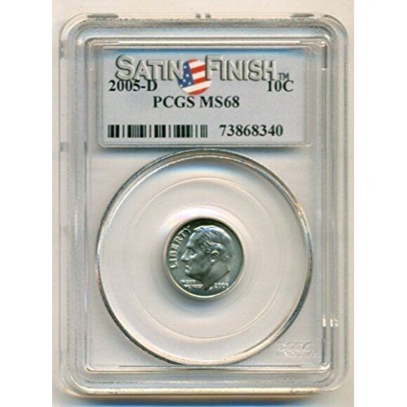 2005 D Roosevelt Dime MS68 PCGS Satin Finish - Picture 1 of 4